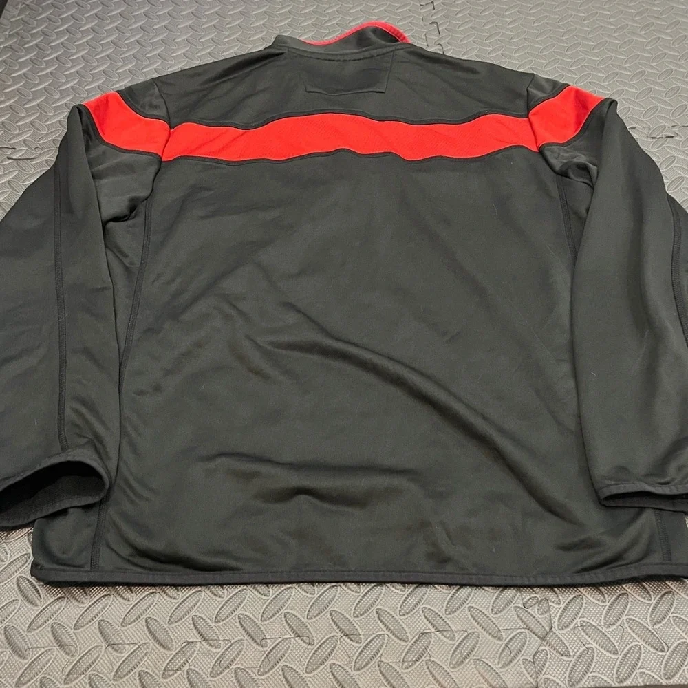 Adidas NC State Wolfpack Pullover Mens‎ Large Black Red Quarter Zip Climalite